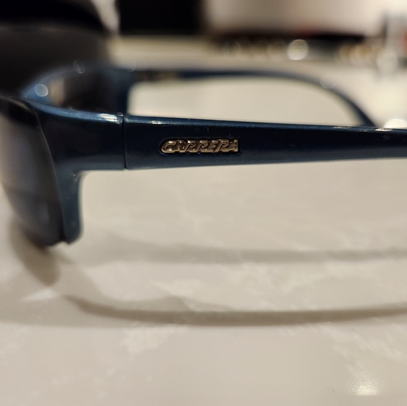 1990s CARRERA Clyde 57E Made in Italy Dark Blue Rectangular Sunglasses 66-18-115 - Picture 5 of 11